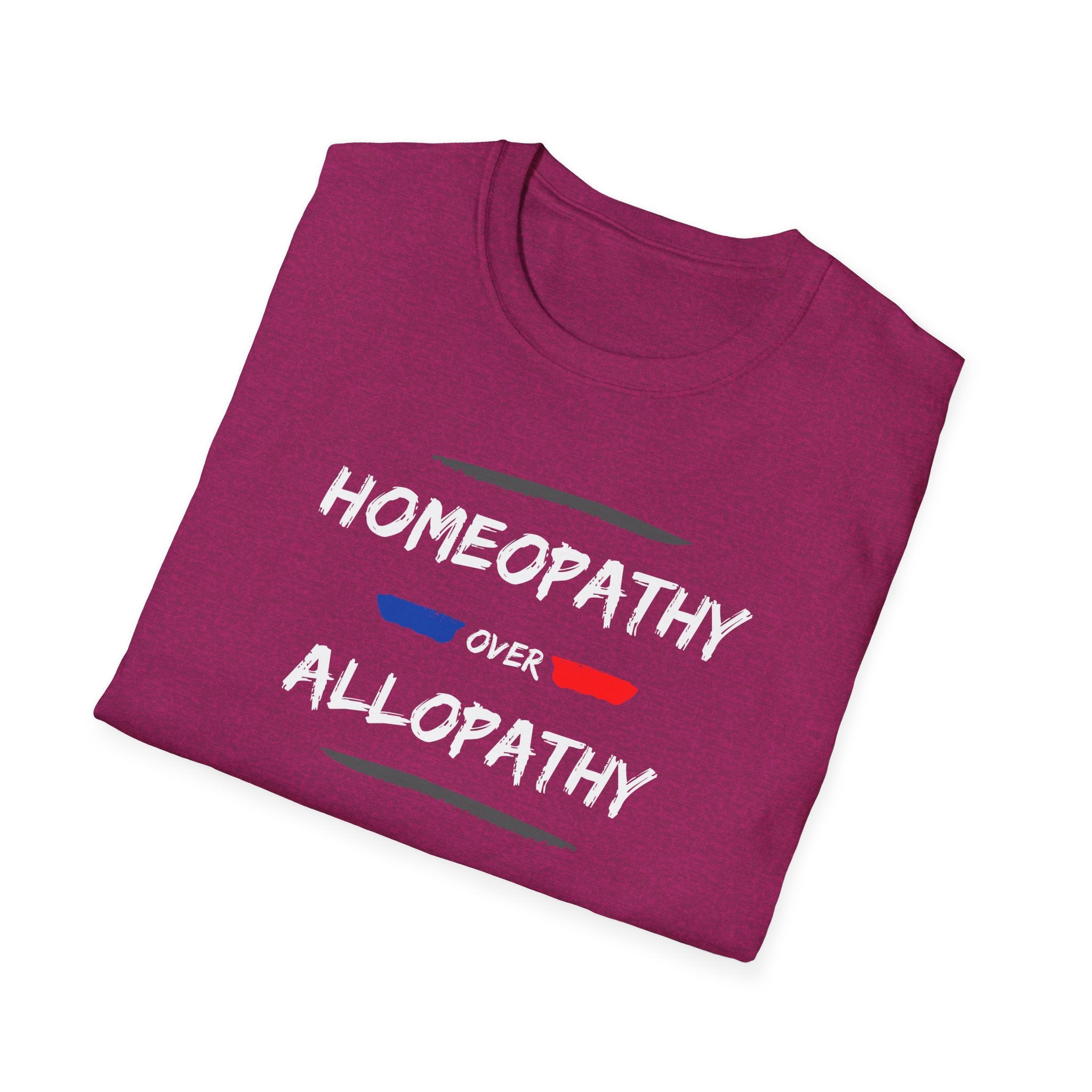 Homeopathy Over Allopathy, dark coloreds shirt, Unisex Softstyle T-Shirt