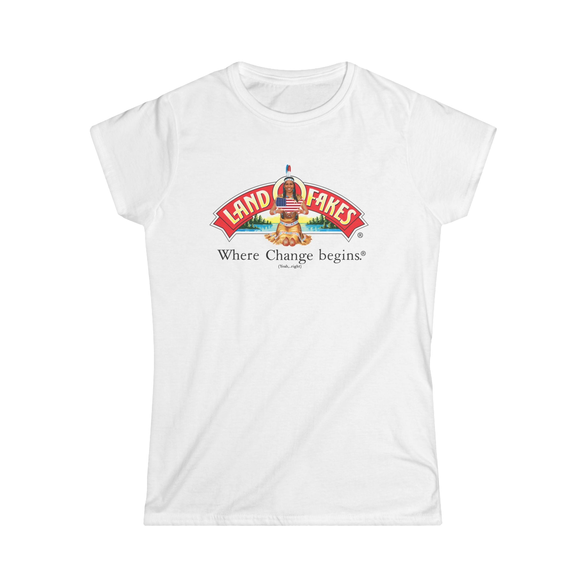 Land O’ Fakes, Women's Softstyle Tee