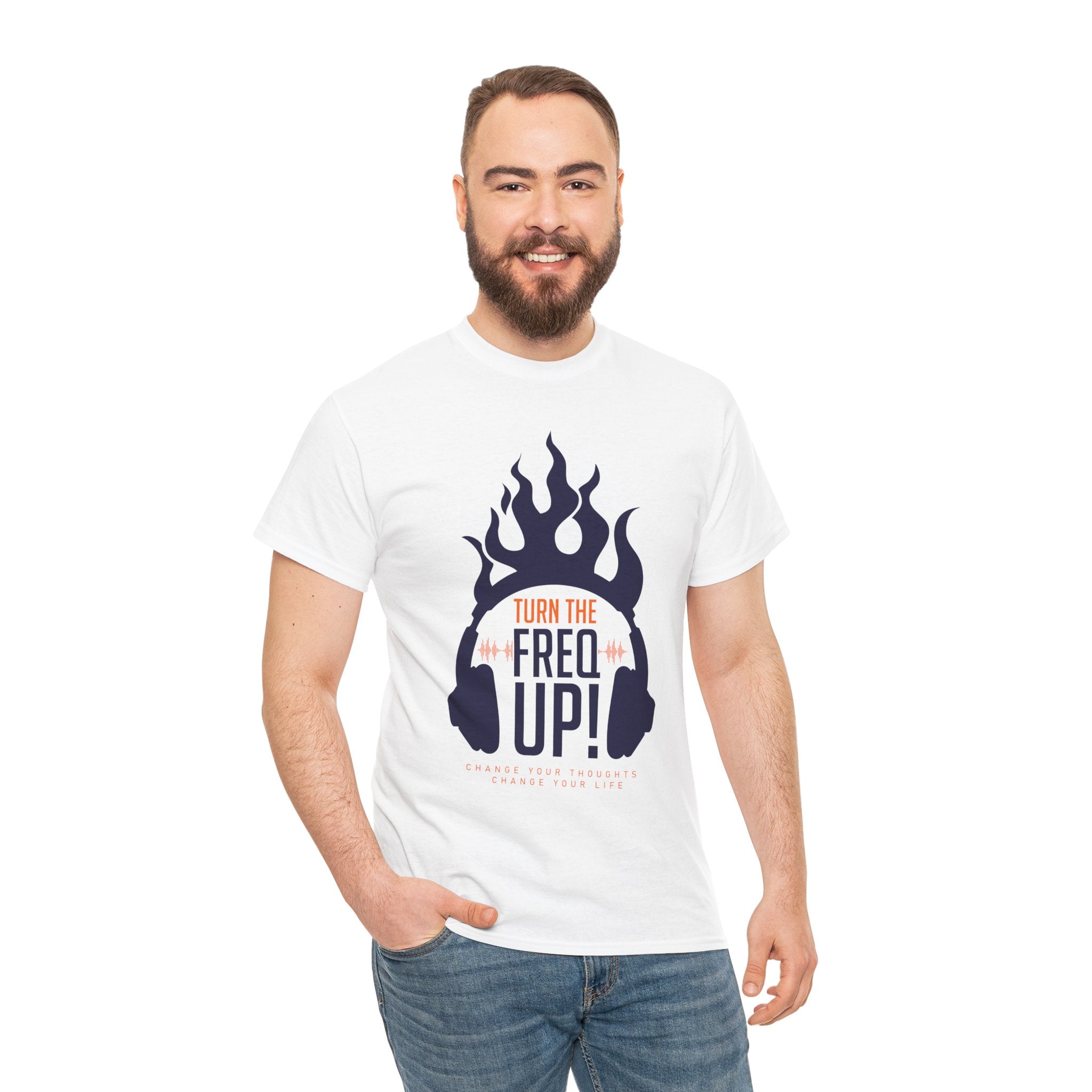 Turn The Freq Up, Unisex Heavy Cotton Tee