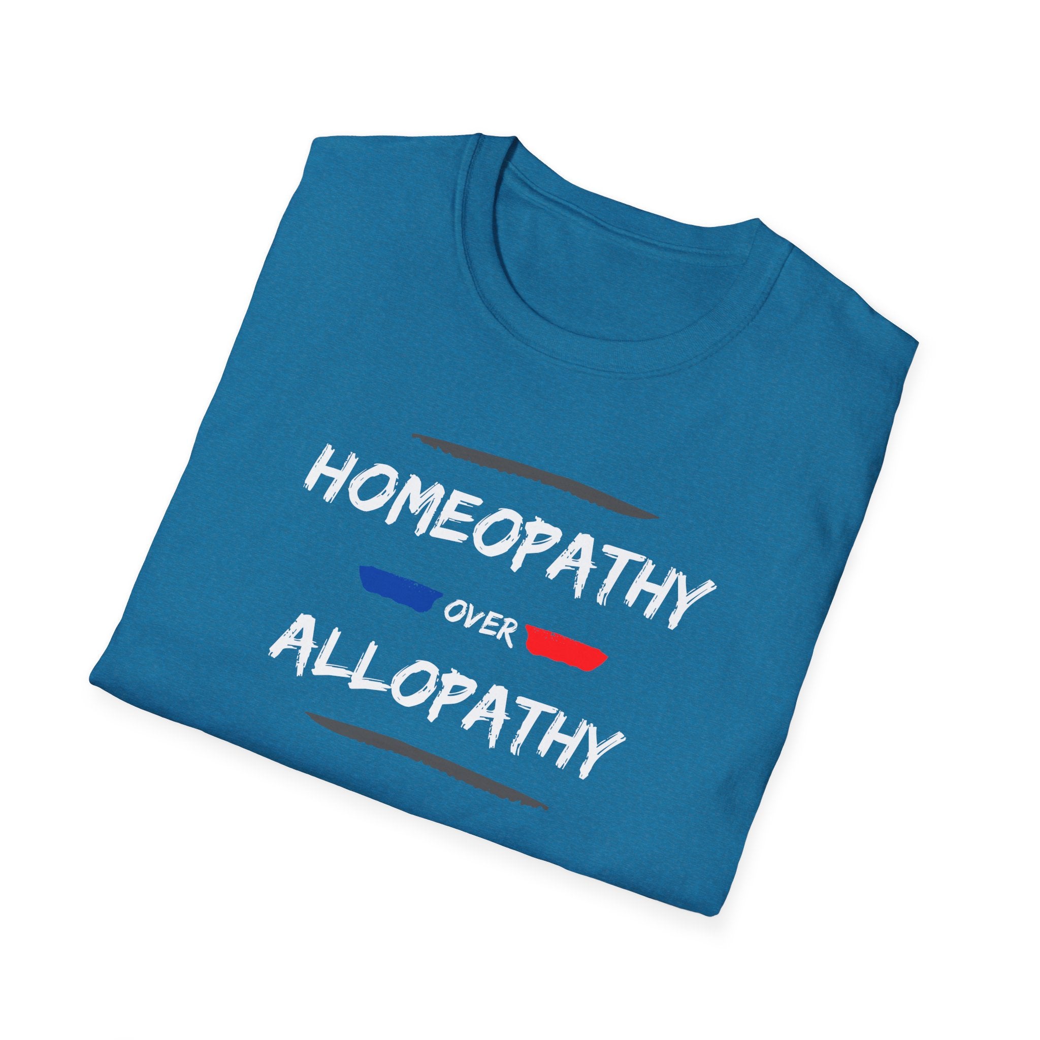 Homeopathy Over Allopathy, dark coloreds shirt, Unisex Softstyle T-Shirt