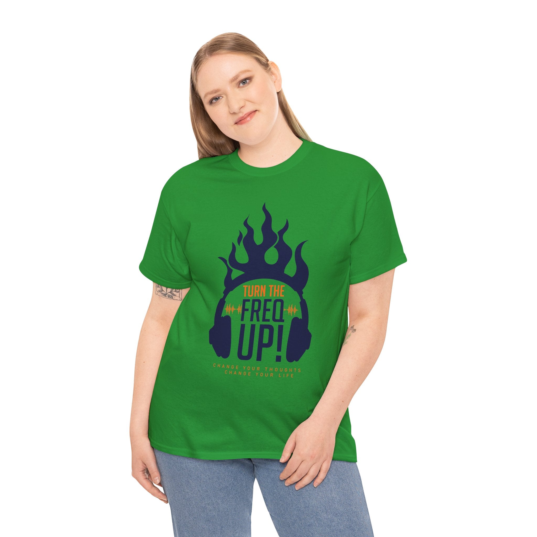 Turn The Freq Up, Unisex Heavy Cotton Tee