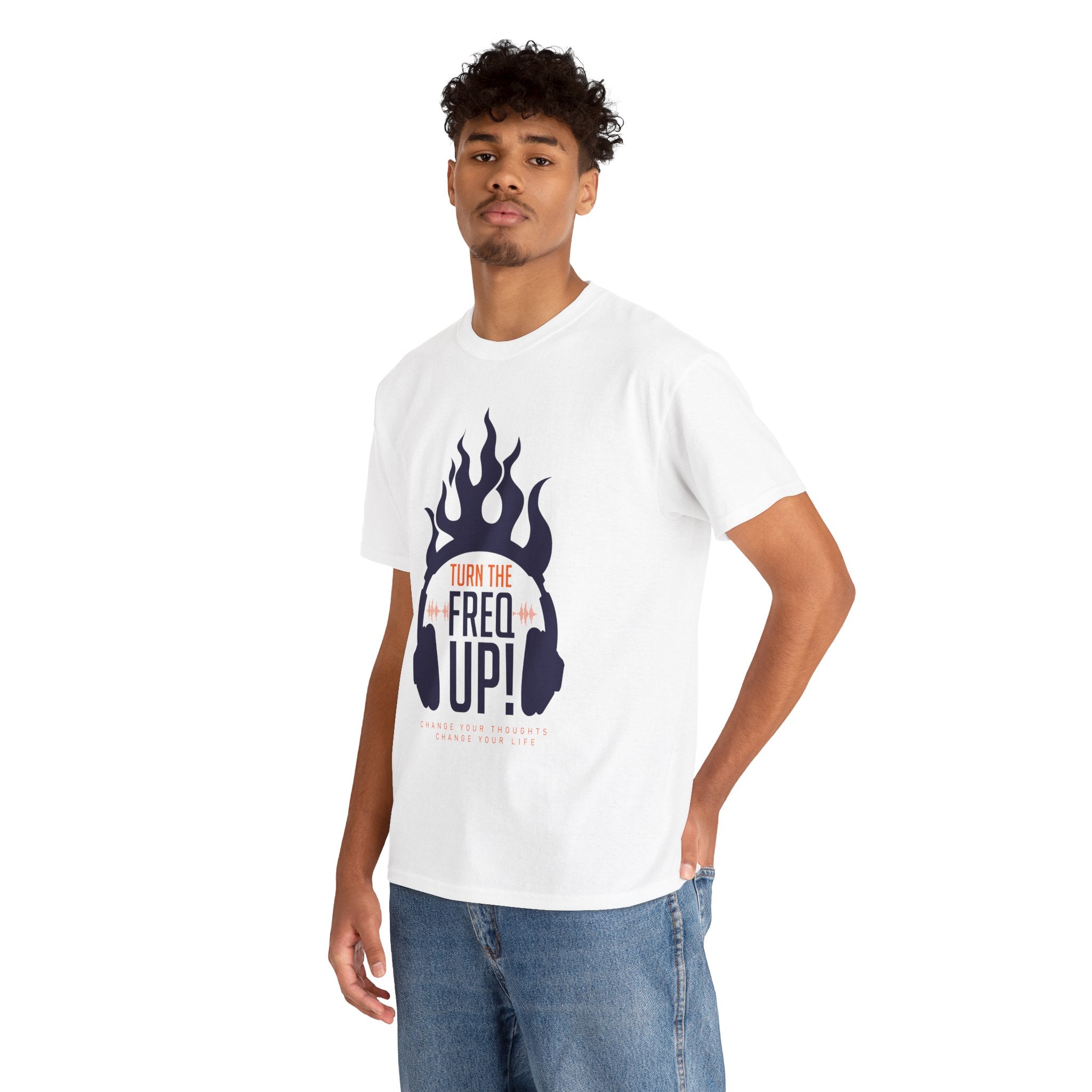 Turn The Freq Up, Unisex Heavy Cotton Tee