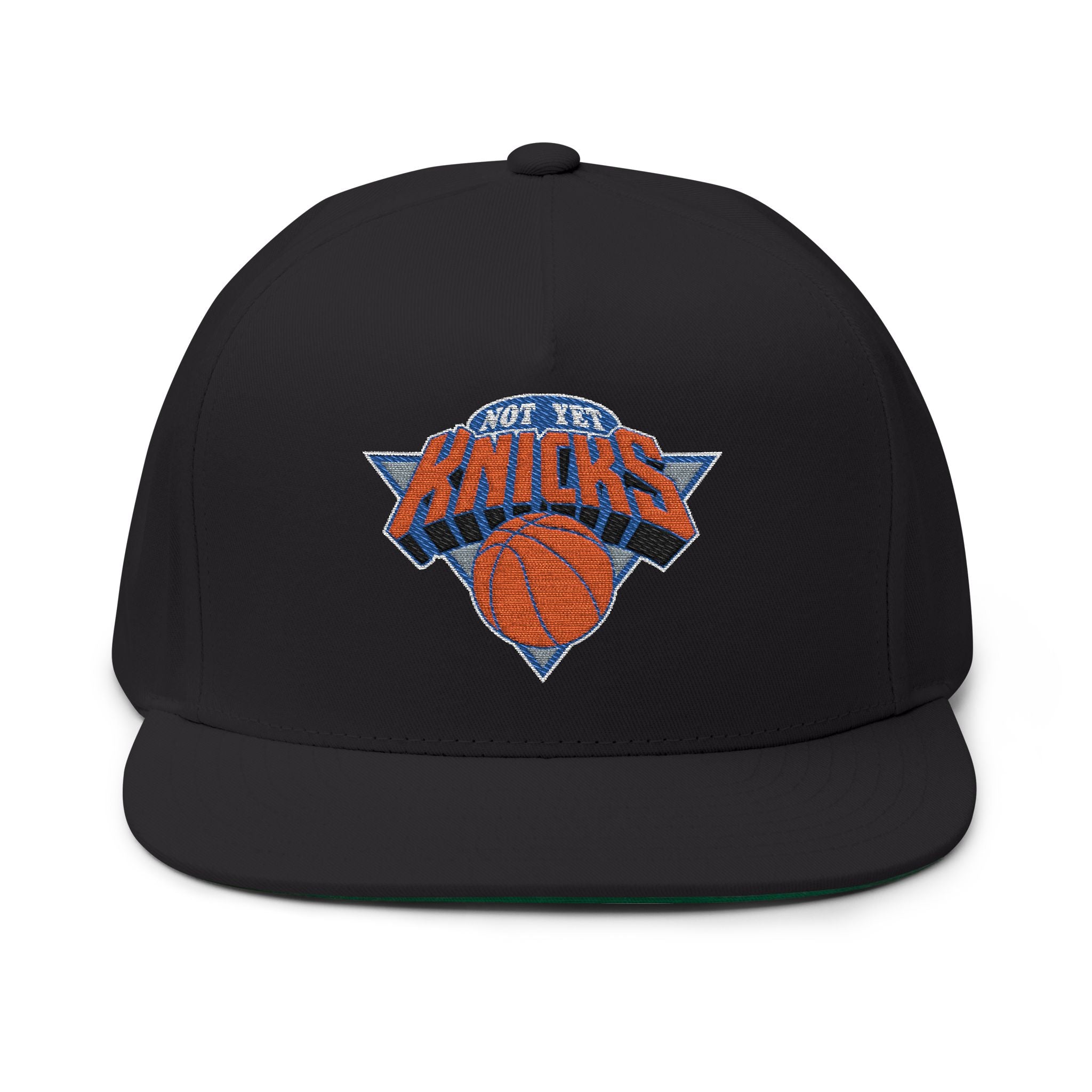 "NOT YET KNICKS" Stylish Flat Bill Cap | Embroidered Basketball Hat, Sports Cap, Streetwear, Gifts for Him, Fashion Accessory