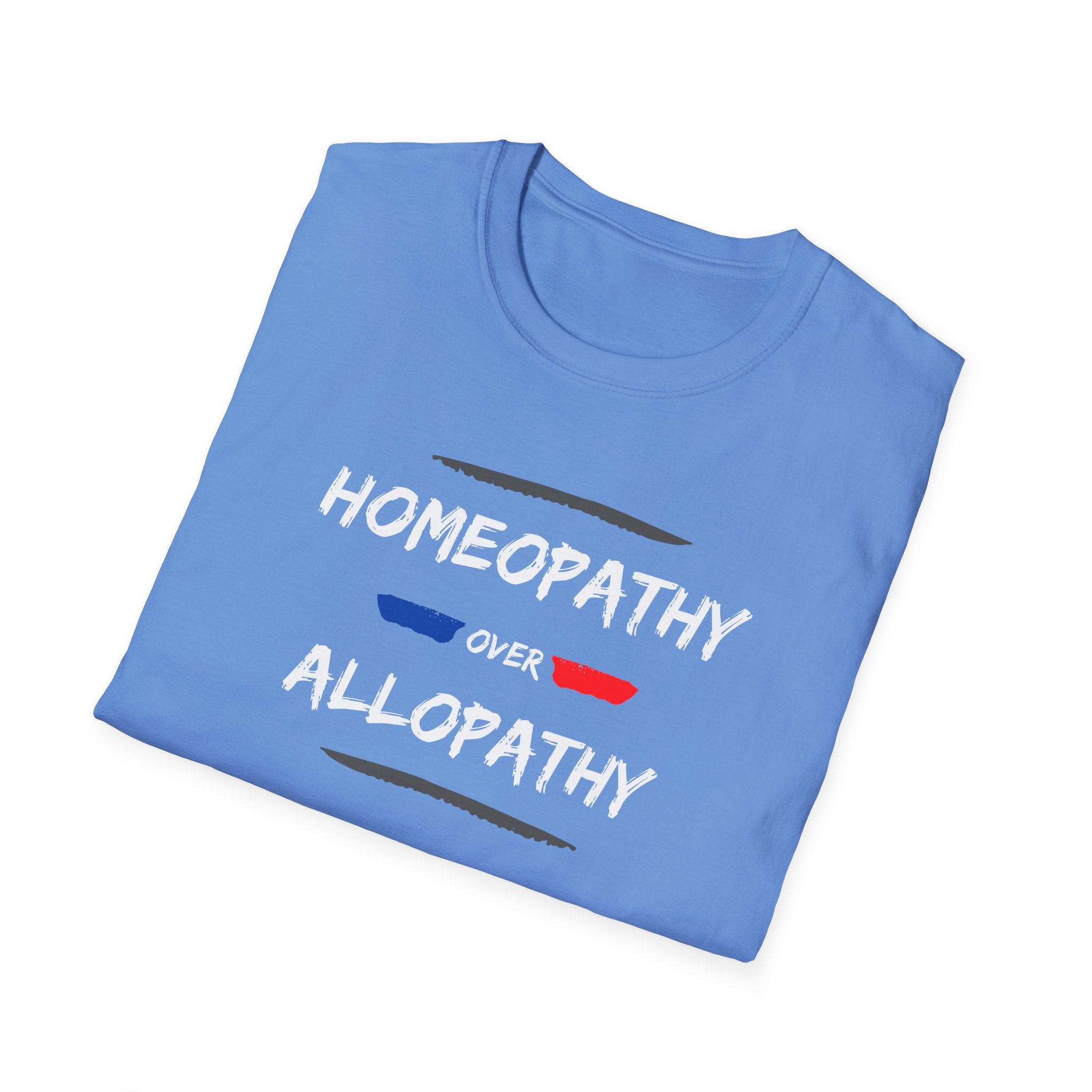 Homeopathy Over Allopathy, dark coloreds shirt, Unisex Softstyle T-Shirt