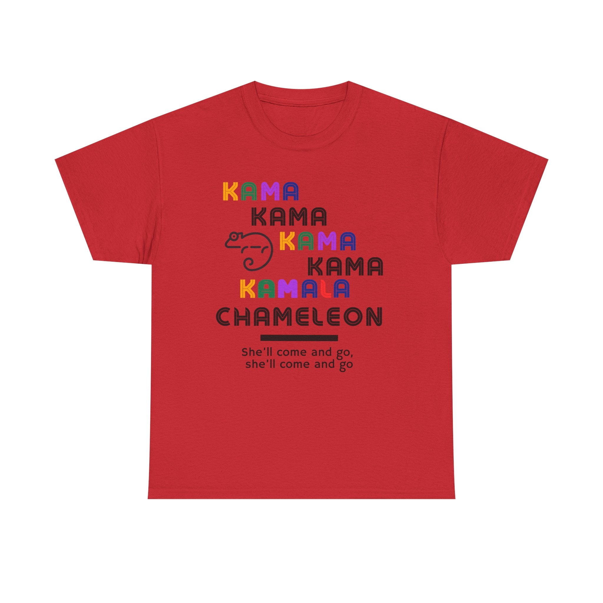 Kamala Chameleon, light colored shirt, Unisex Heavy Cotton Tee