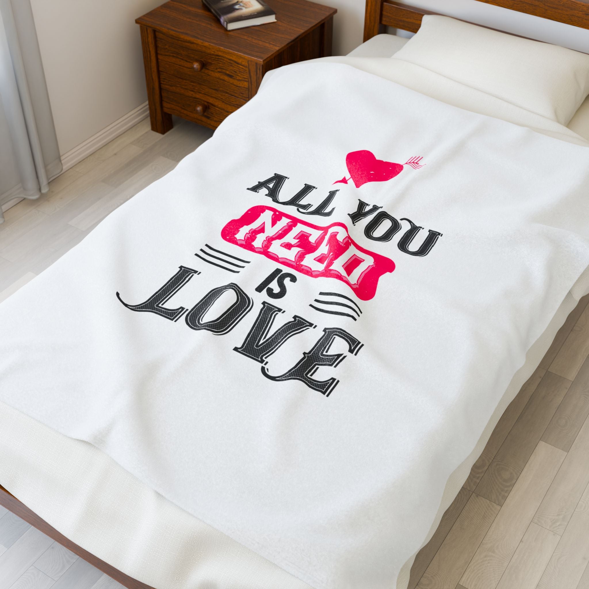 All You Need Is Love, Velveteen Plush Blanket