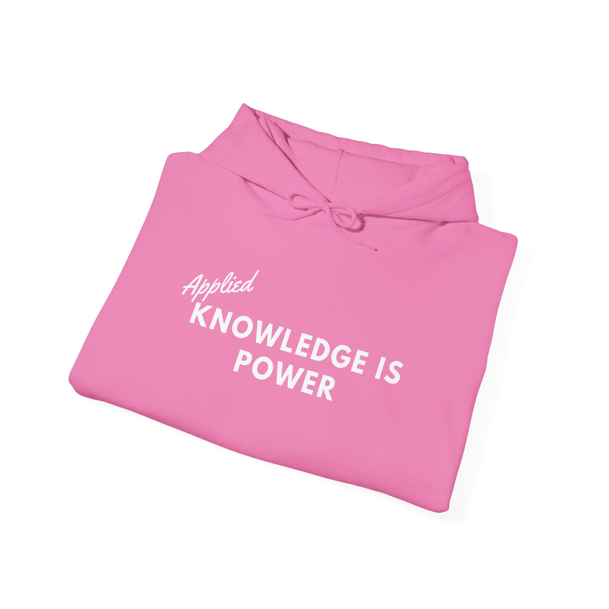 Applied Knowledge Is Power, dark colored hoodie, Unisex Heavy Blend™ Hooded Sweatshirt