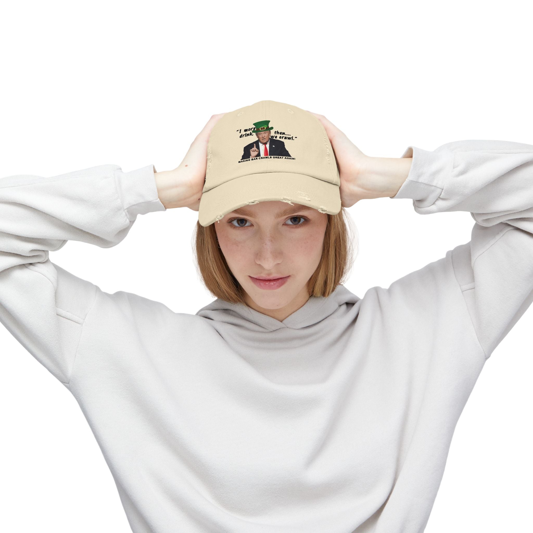 Making Bar Crawls Great Again, Unisex Distressed Cap