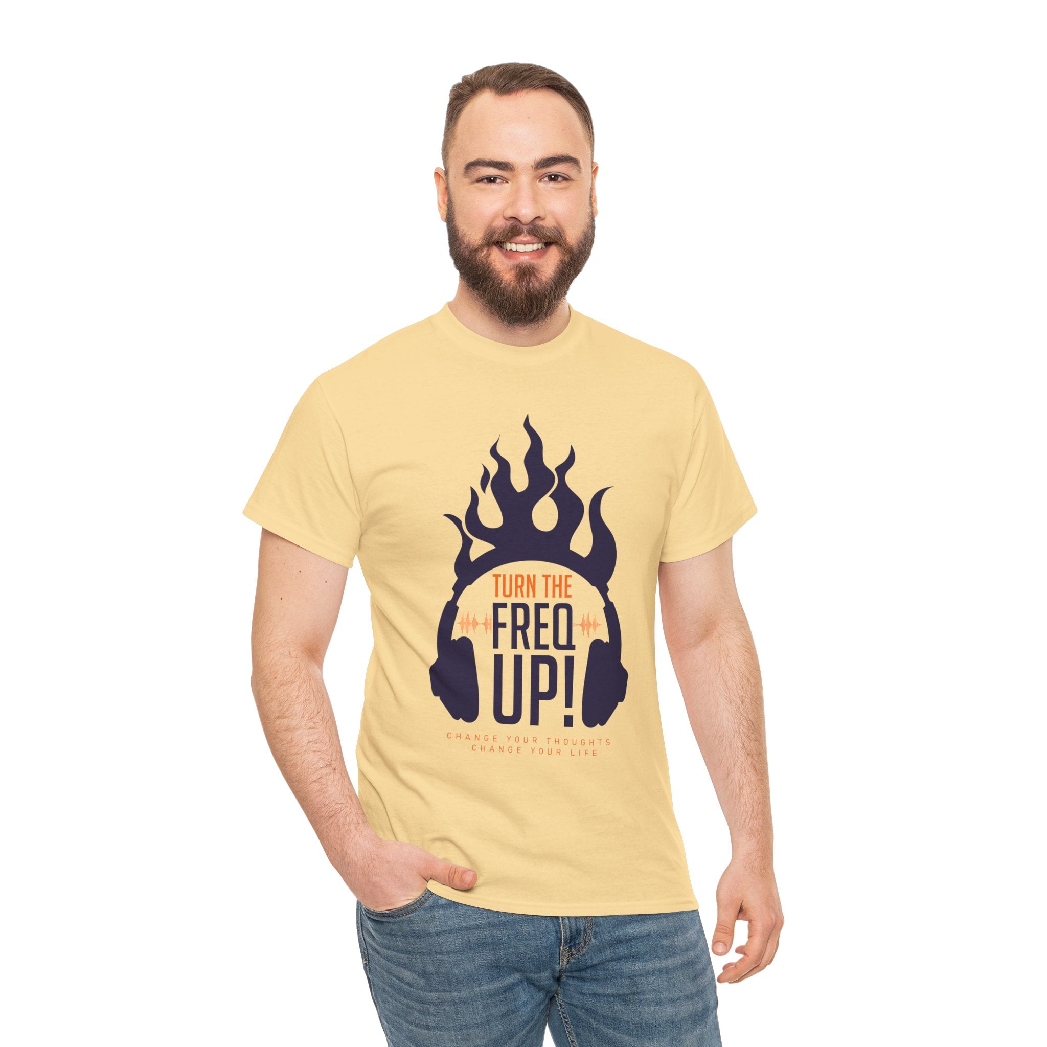 Turn The Freq Up, Unisex Heavy Cotton Tee