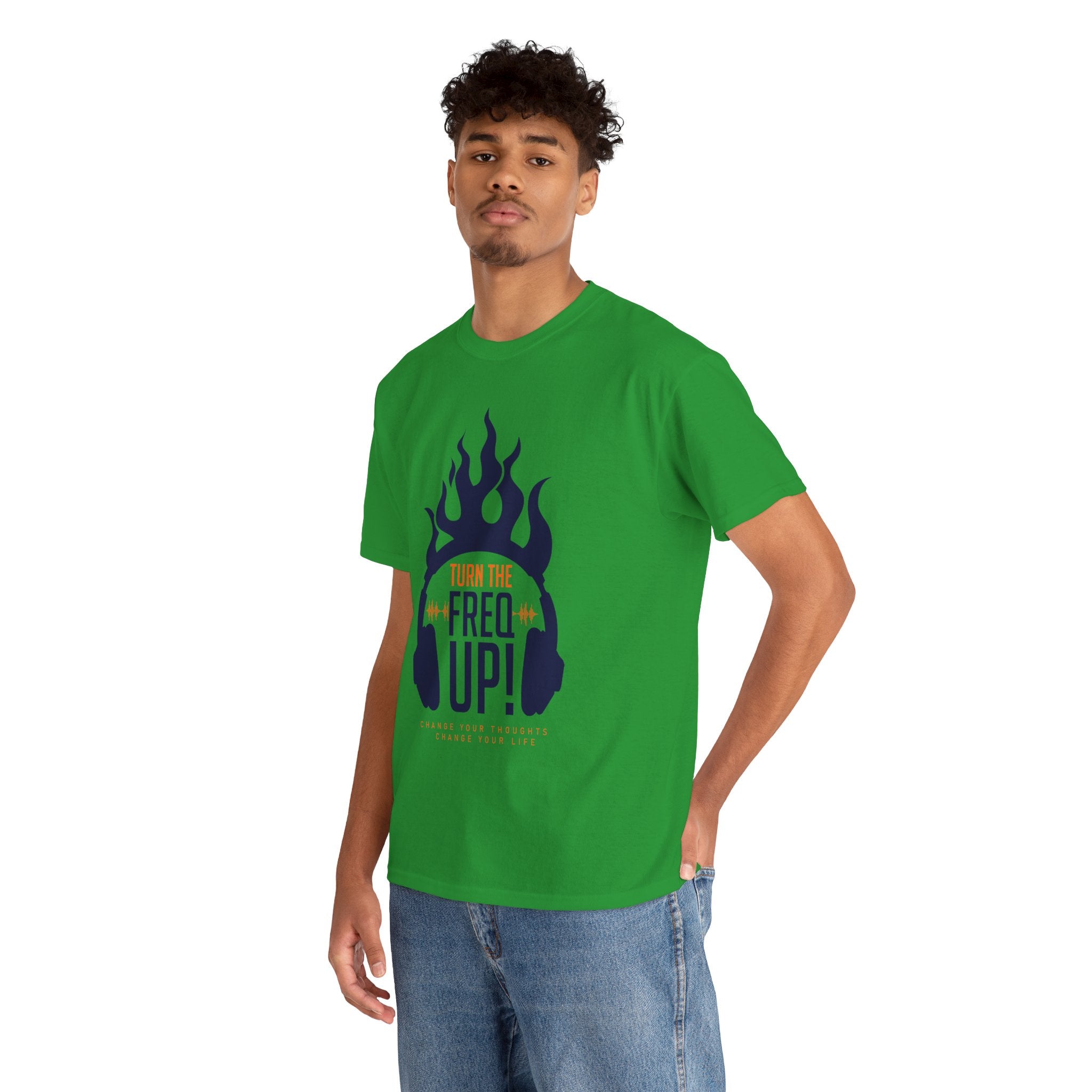 Turn The Freq Up, Unisex Heavy Cotton Tee