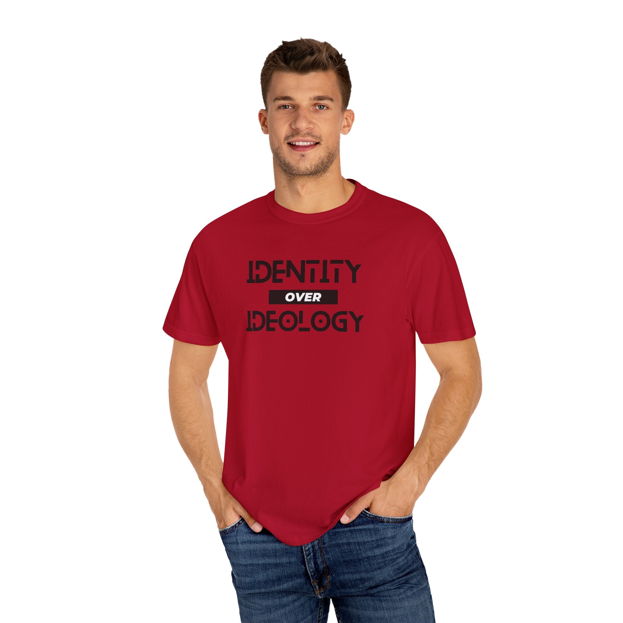 Identity Over Ideology, Light Shirts, Unisex Garment-Dyed T-shirt