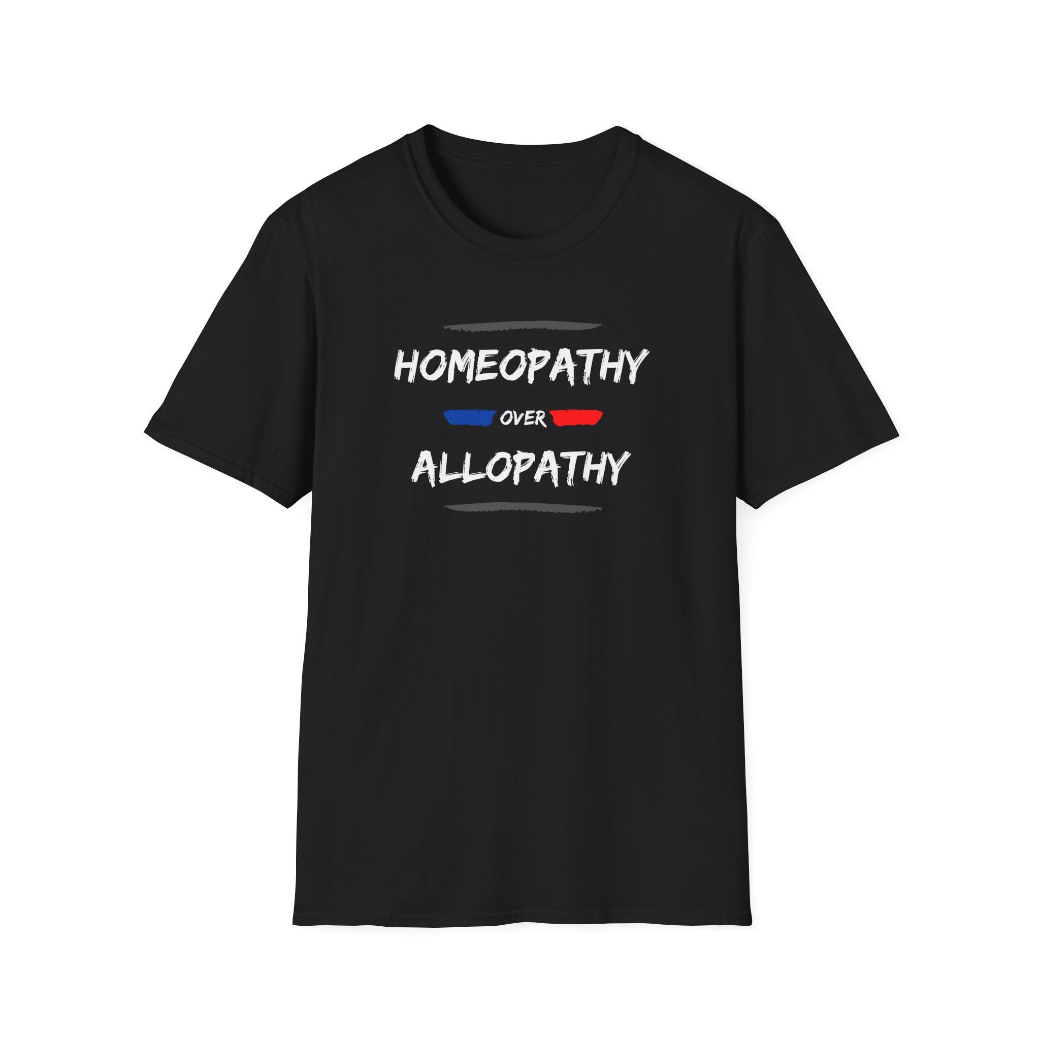 Homeopathy Over Allopathy, dark coloreds shirt, Unisex Softstyle T-Shirt