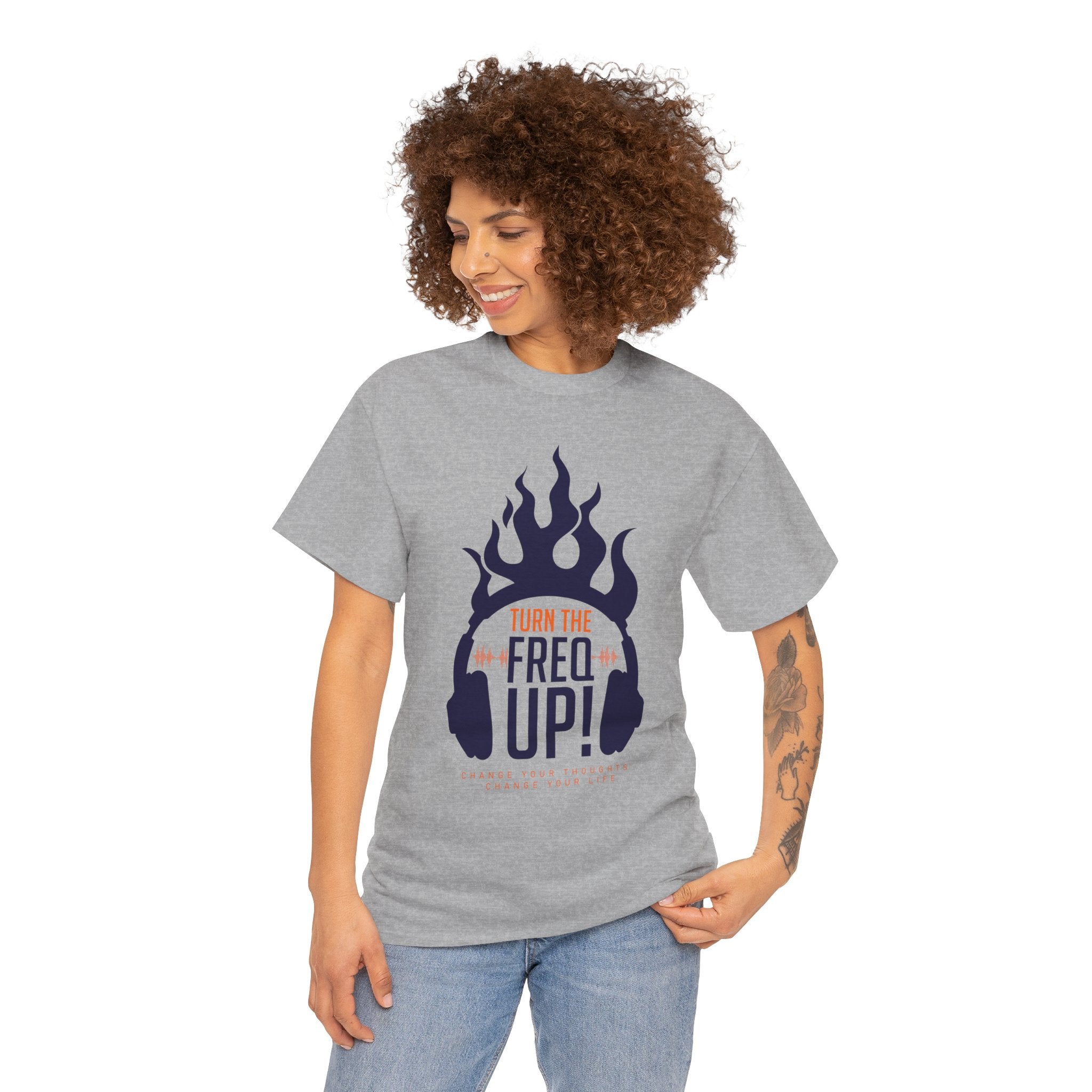 Turn The Freq Up, Unisex Heavy Cotton Tee