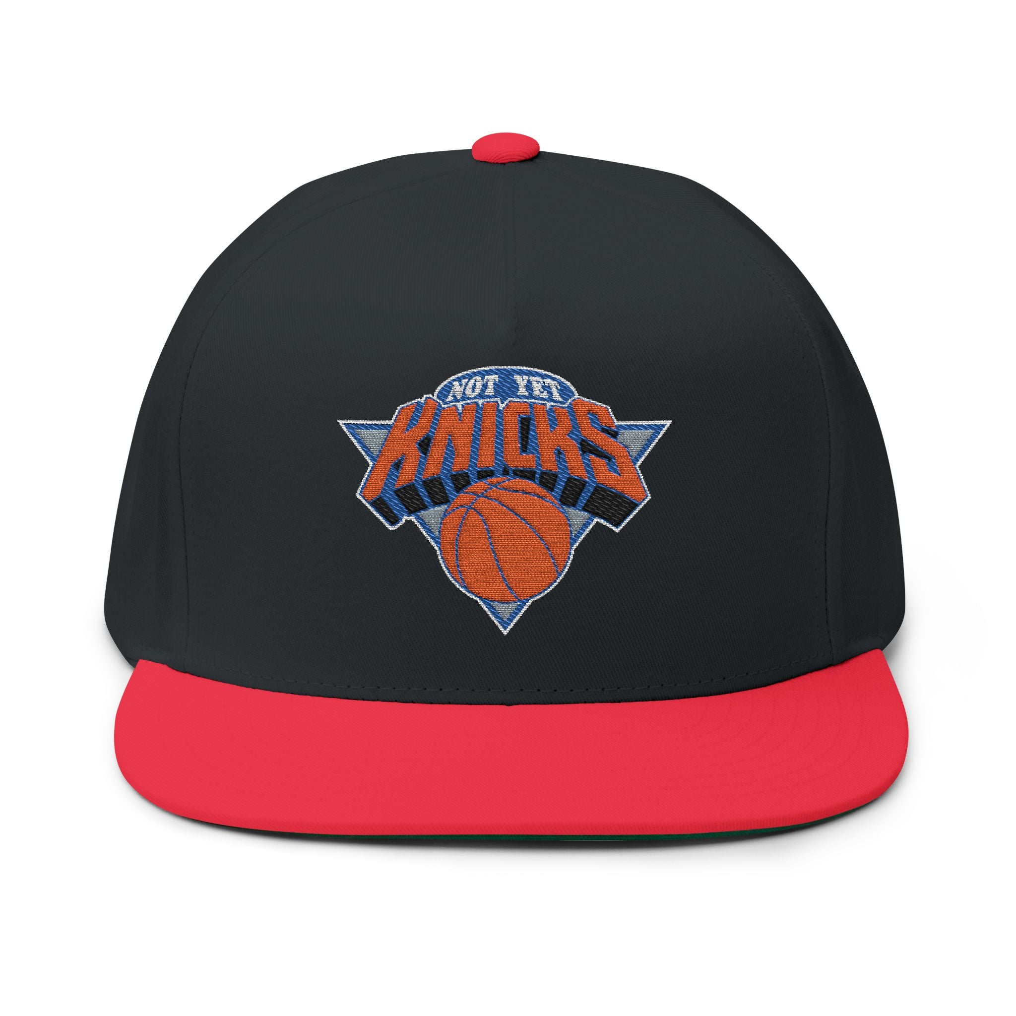 "NOT YET KNICKS" Stylish Flat Bill Cap | Embroidered Basketball Hat, Sports Cap, Streetwear, Gifts for Him, Fashion Accessory