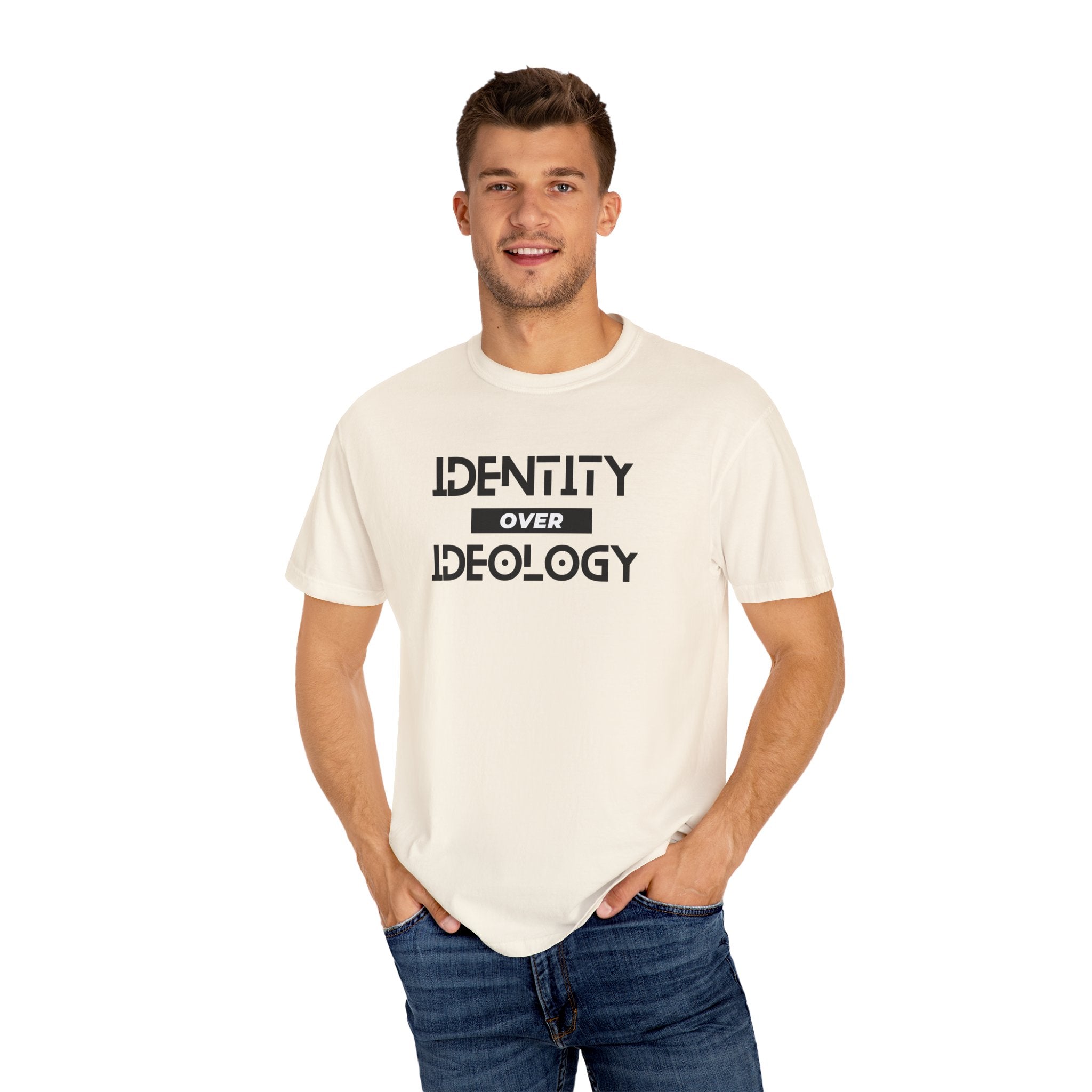 Identity Over Ideology, Light Shirts, Unisex Garment-Dyed T-shirt