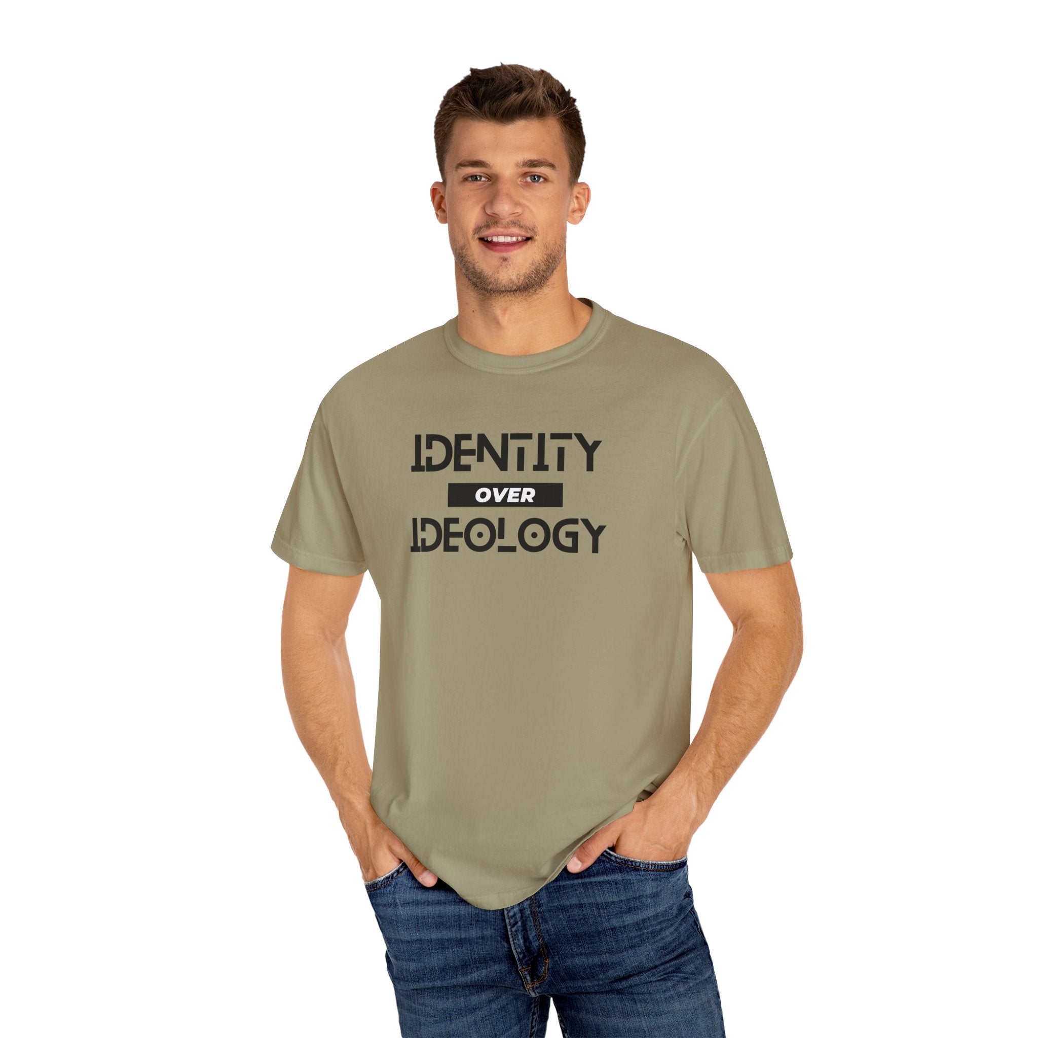 Identity Over Ideology, Light Shirts, Unisex Garment-Dyed T-shirt