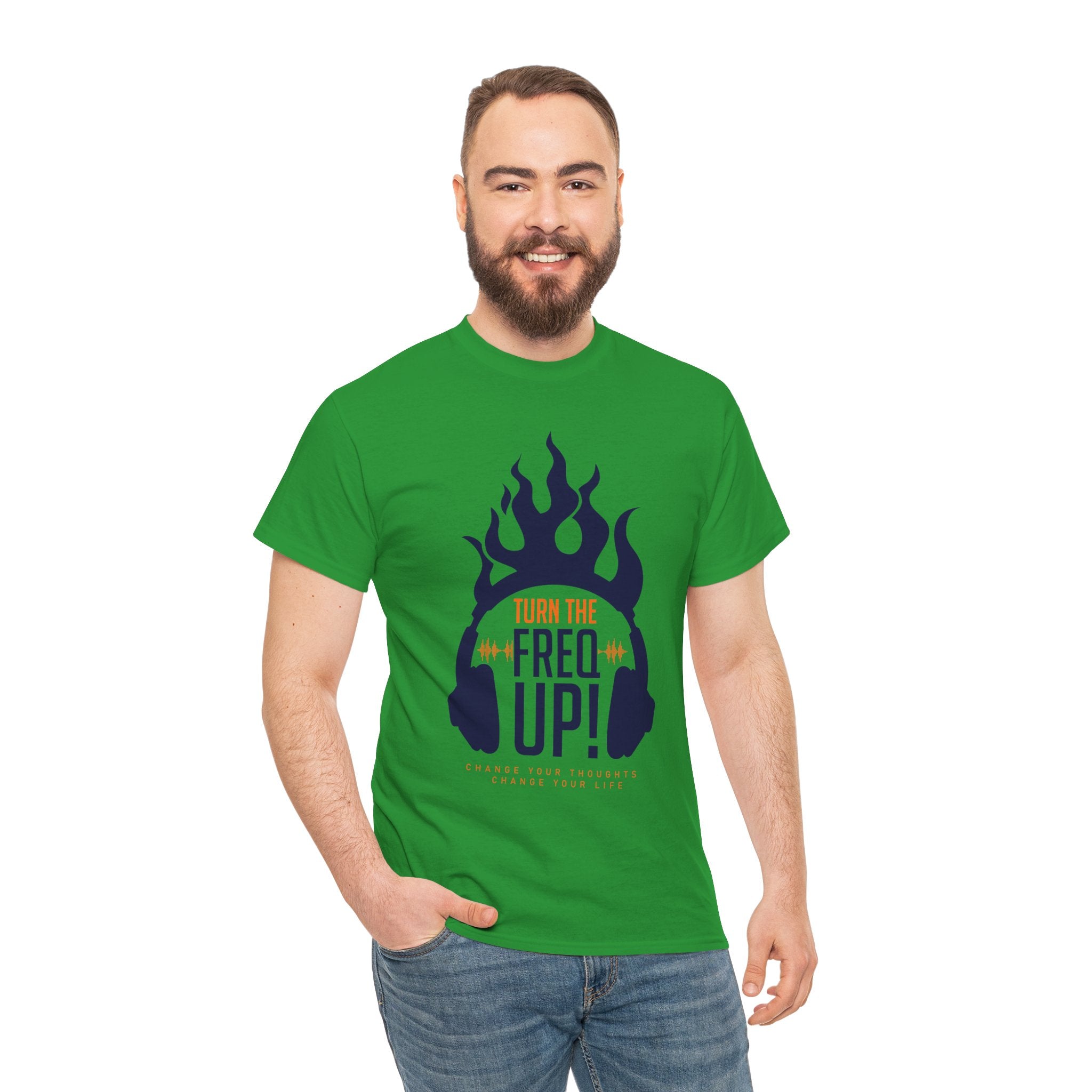 Turn The Freq Up, Unisex Heavy Cotton Tee