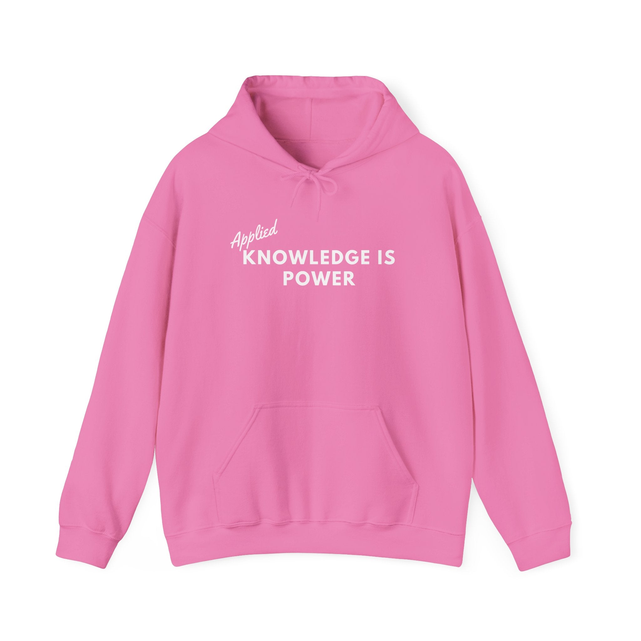 Applied Knowledge Is Power, dark colored hoodie, Unisex Heavy Blend™ Hooded Sweatshirt