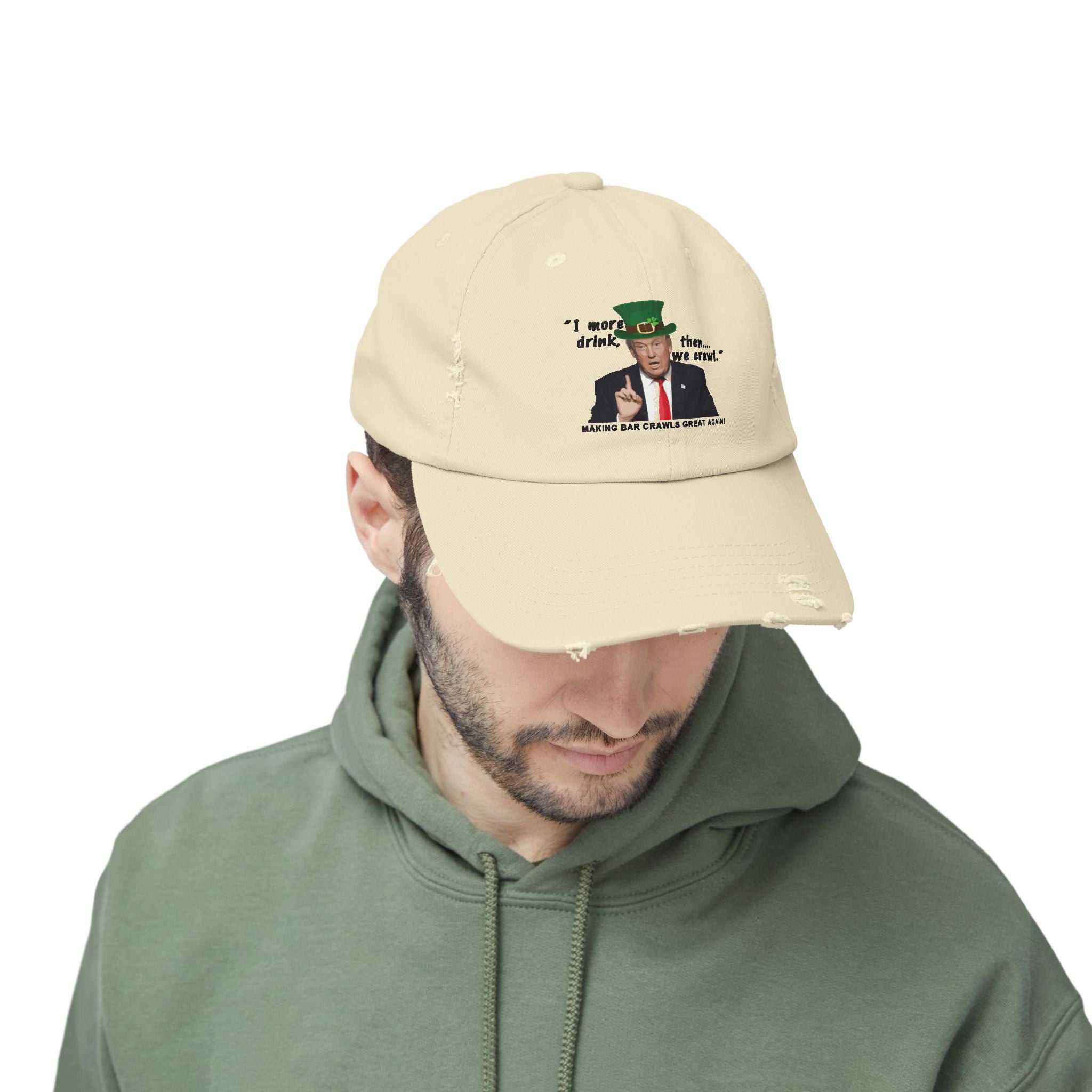 Making Bar Crawls Great Again, Unisex Distressed Cap