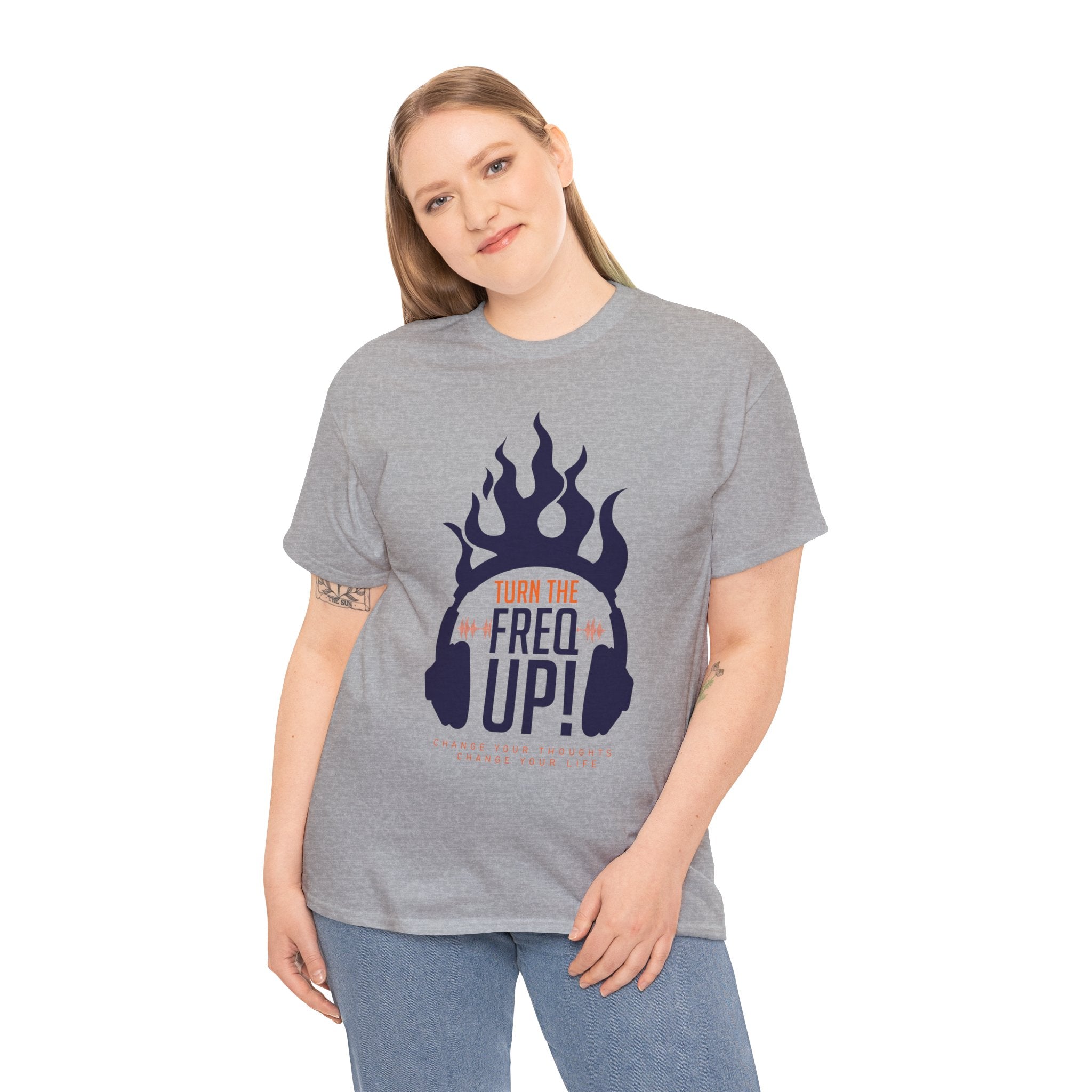 Turn The Freq Up, Unisex Heavy Cotton Tee