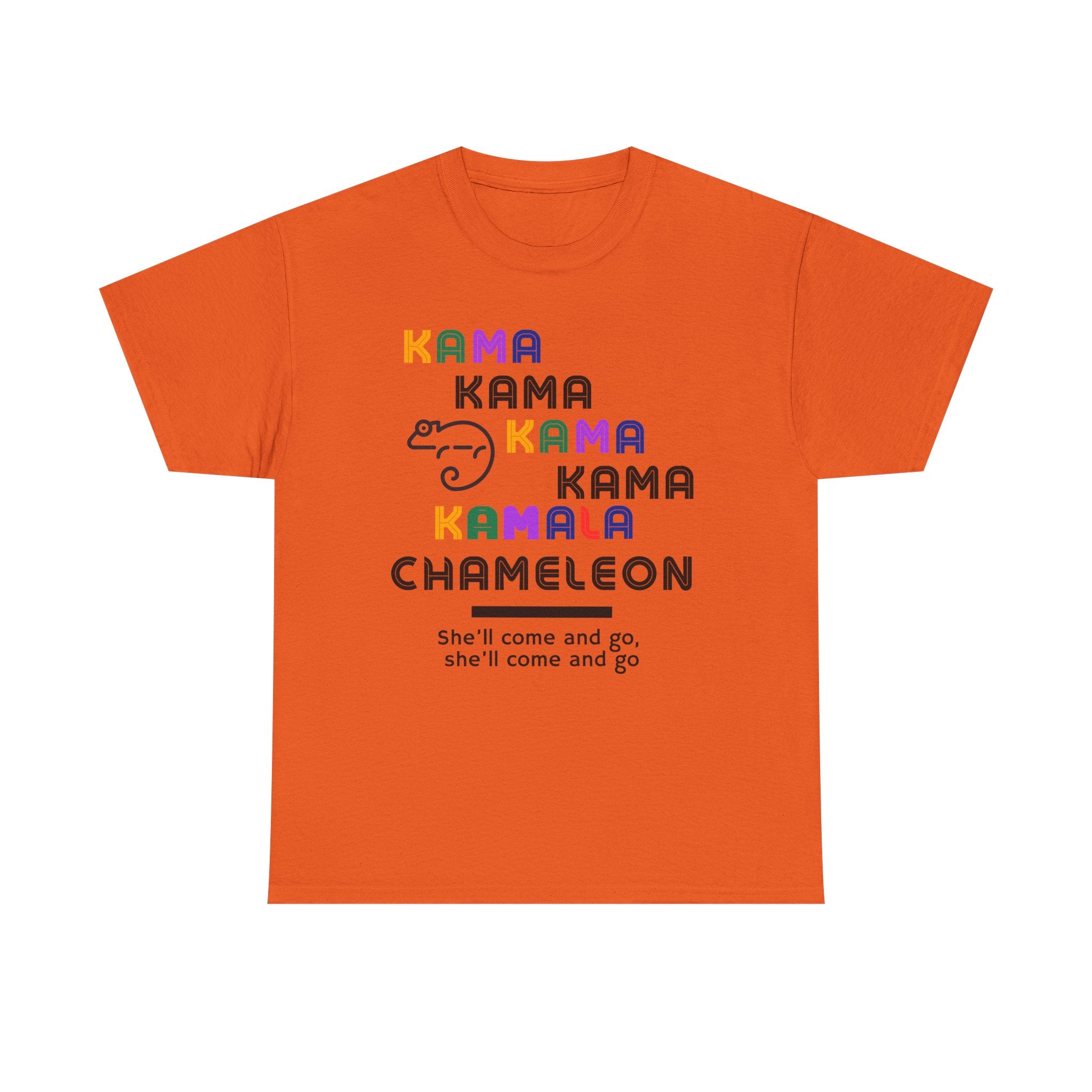 Kamala Chameleon, light colored shirt, Unisex Heavy Cotton Tee