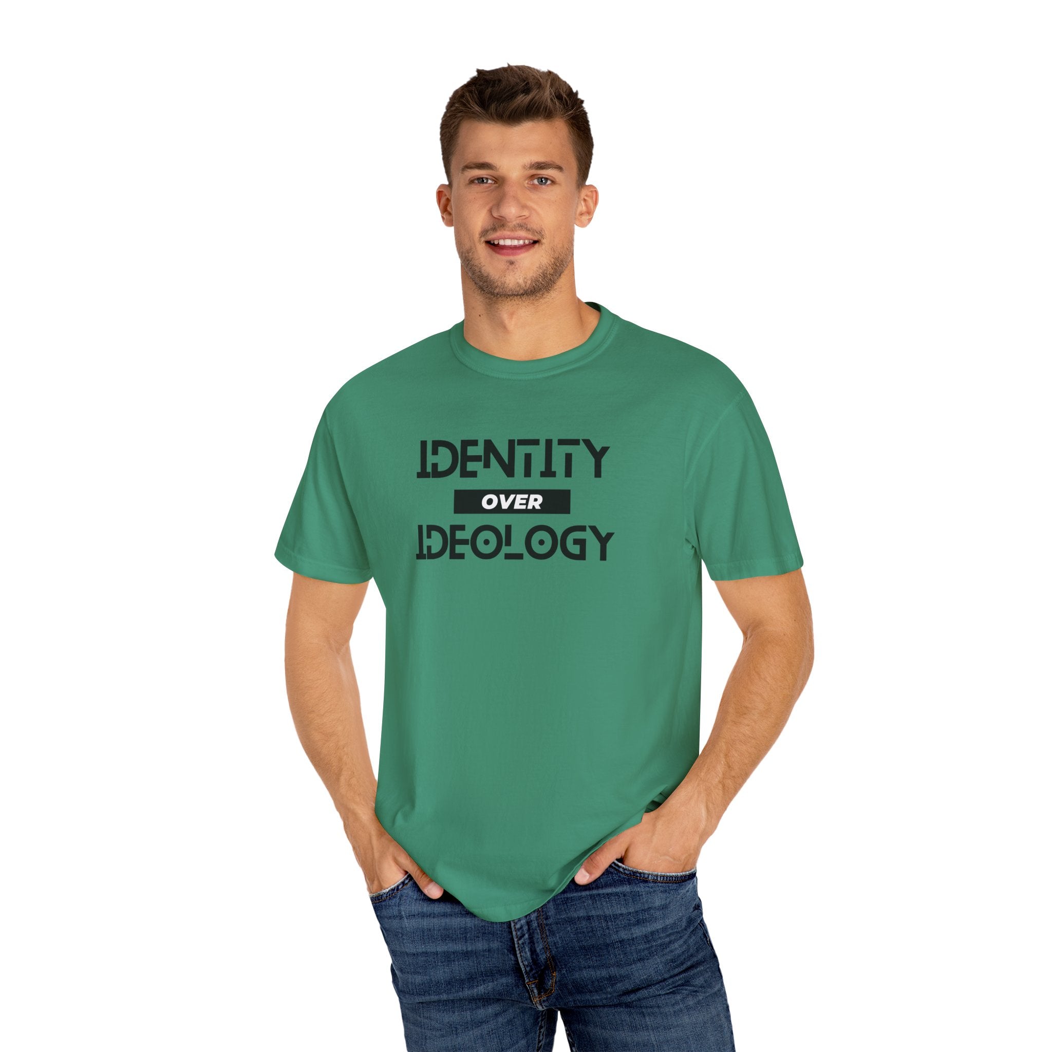 Identity Over Ideology, Light Shirts, Unisex Garment-Dyed T-shirt