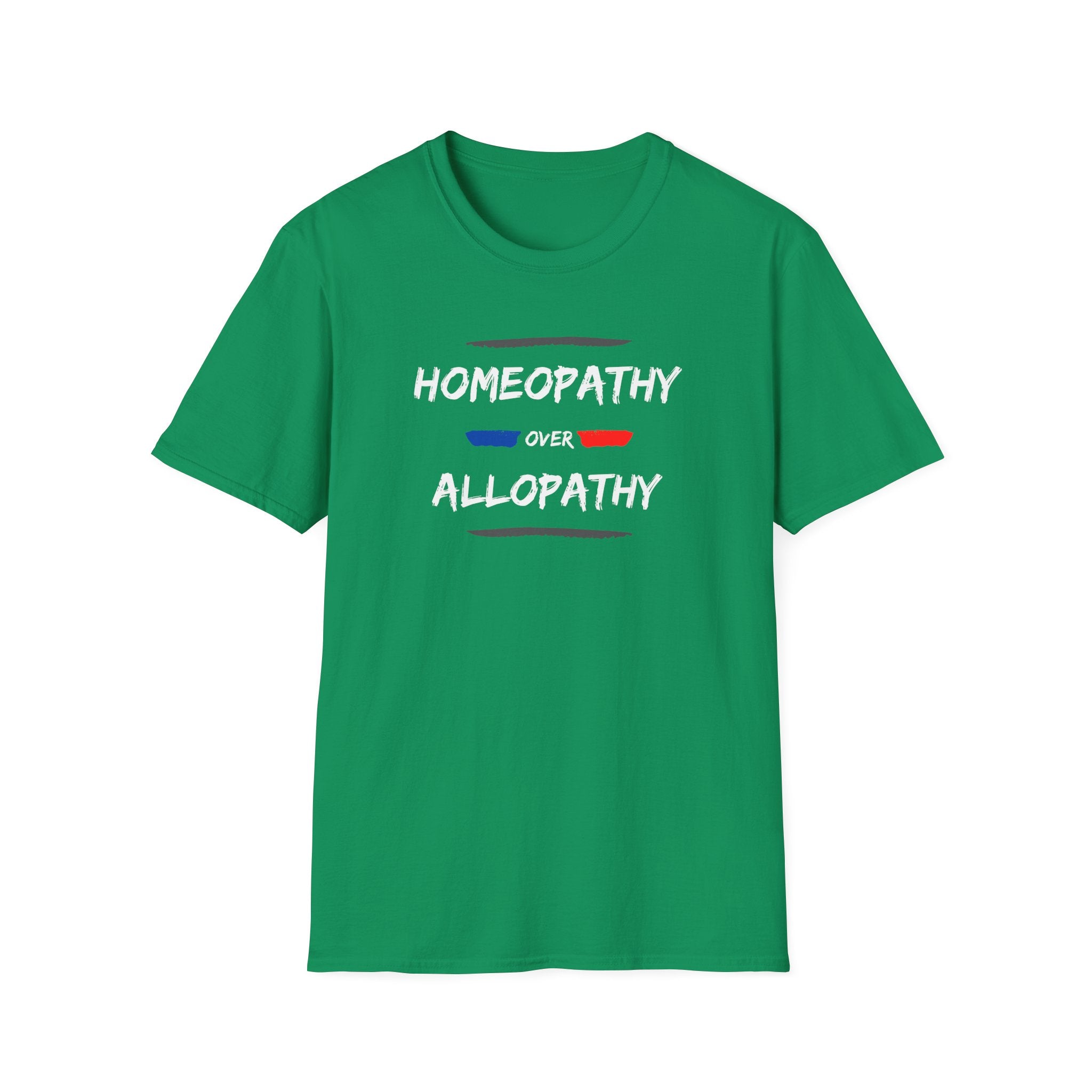Homeopathy Over Allopathy, dark coloreds shirt, Unisex Softstyle T-Shirt