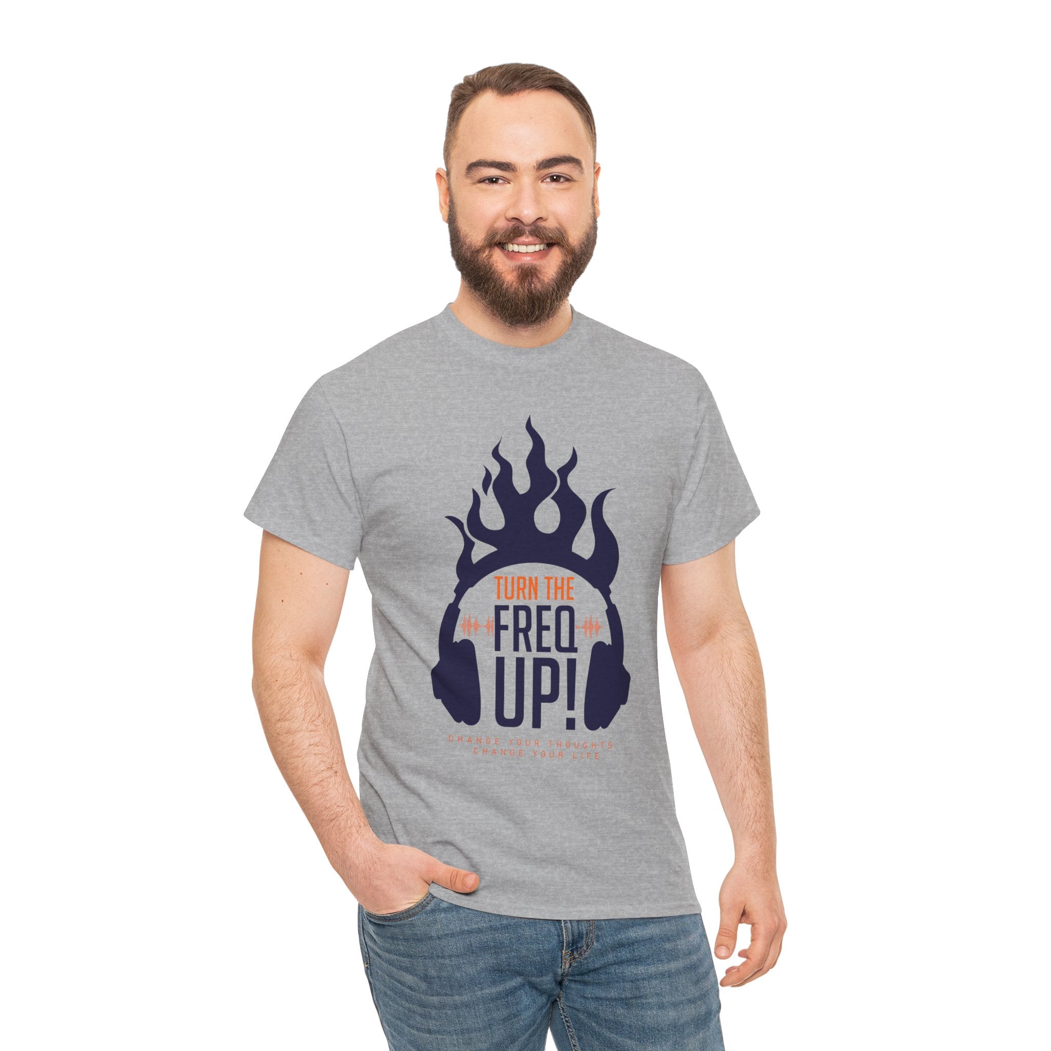 Turn The Freq Up, Unisex Heavy Cotton Tee