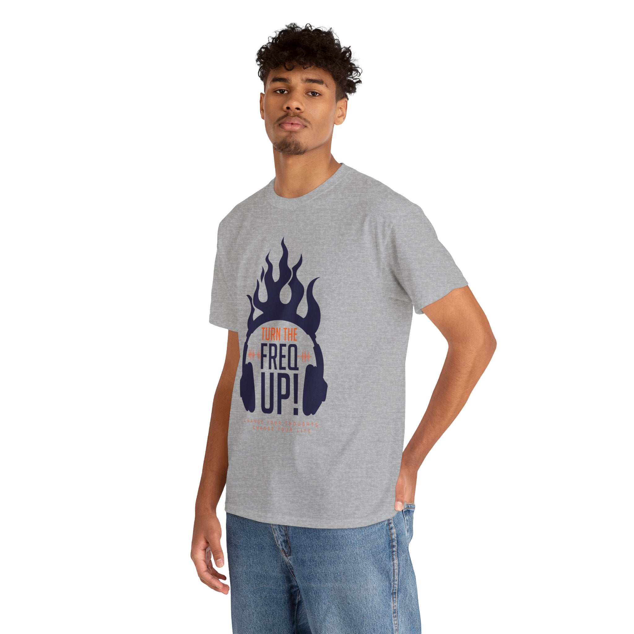 Turn The Freq Up, Unisex Heavy Cotton Tee