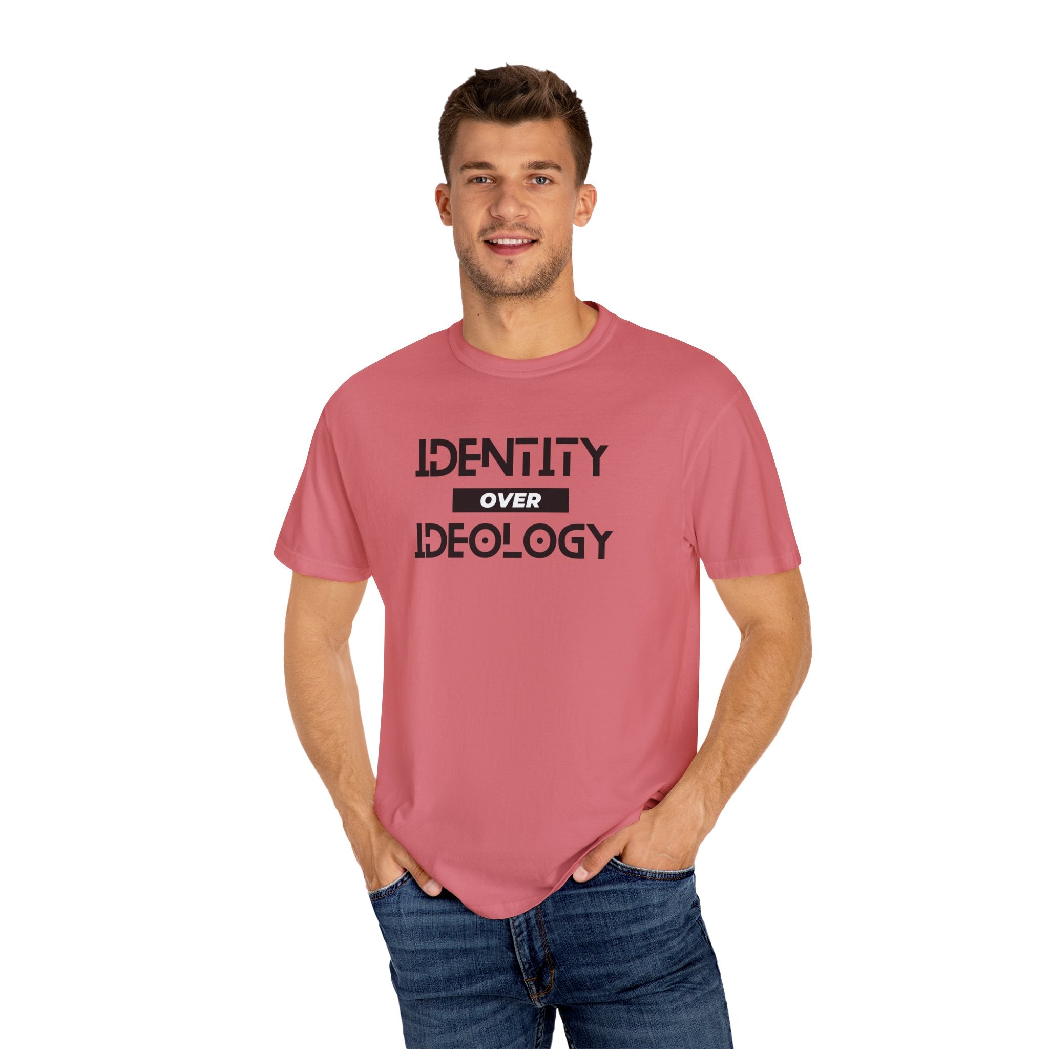 Identity Over Ideology, Light Shirts, Unisex Garment-Dyed T-shirt