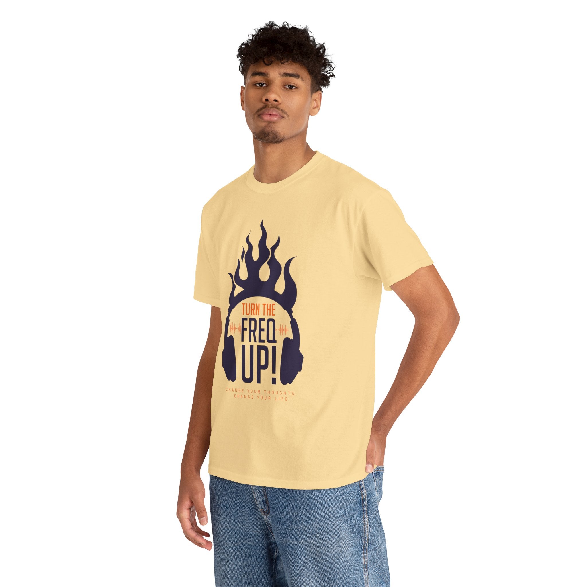 Turn The Freq Up, Unisex Heavy Cotton Tee