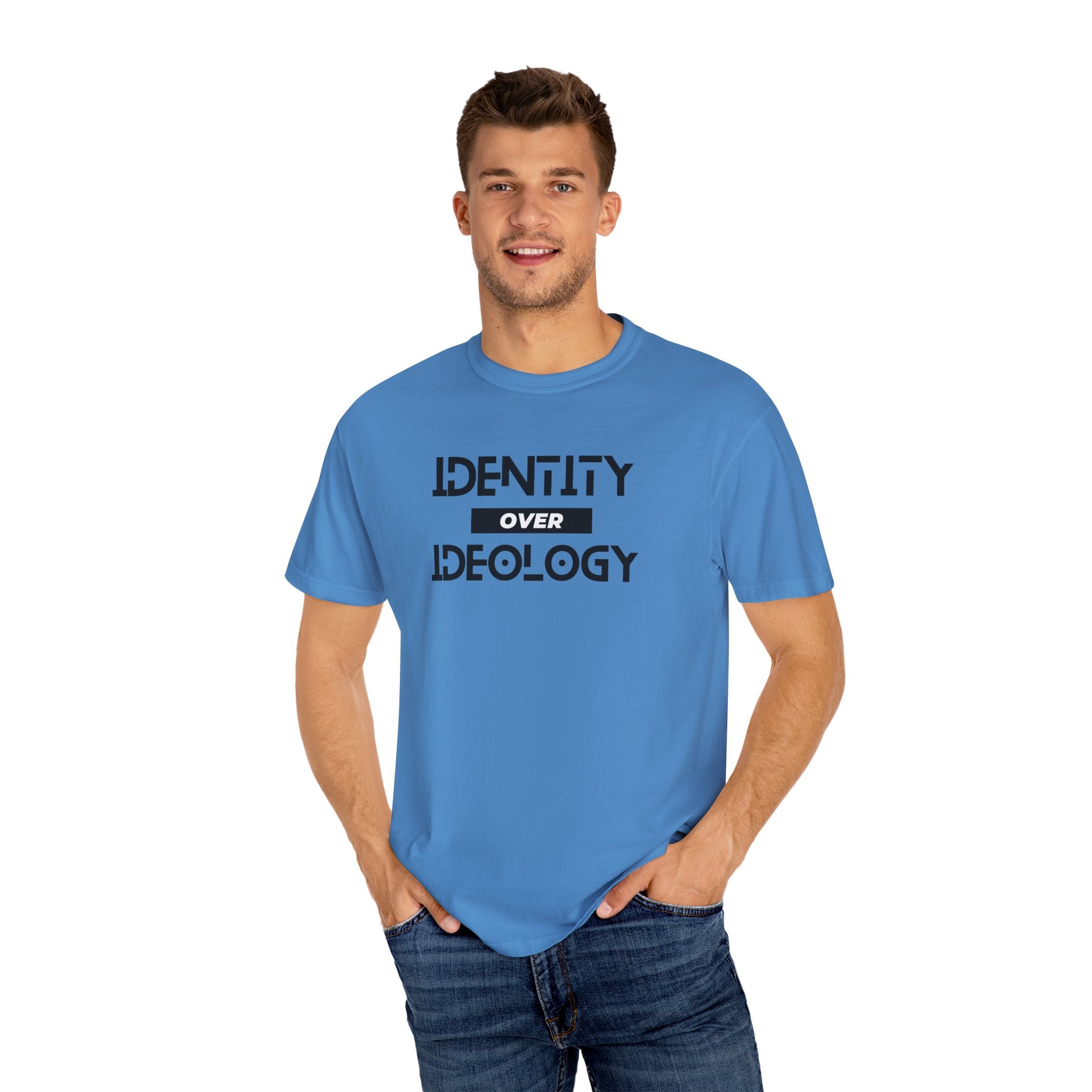 Identity Over Ideology, Light Shirts, Unisex Garment-Dyed T-shirt