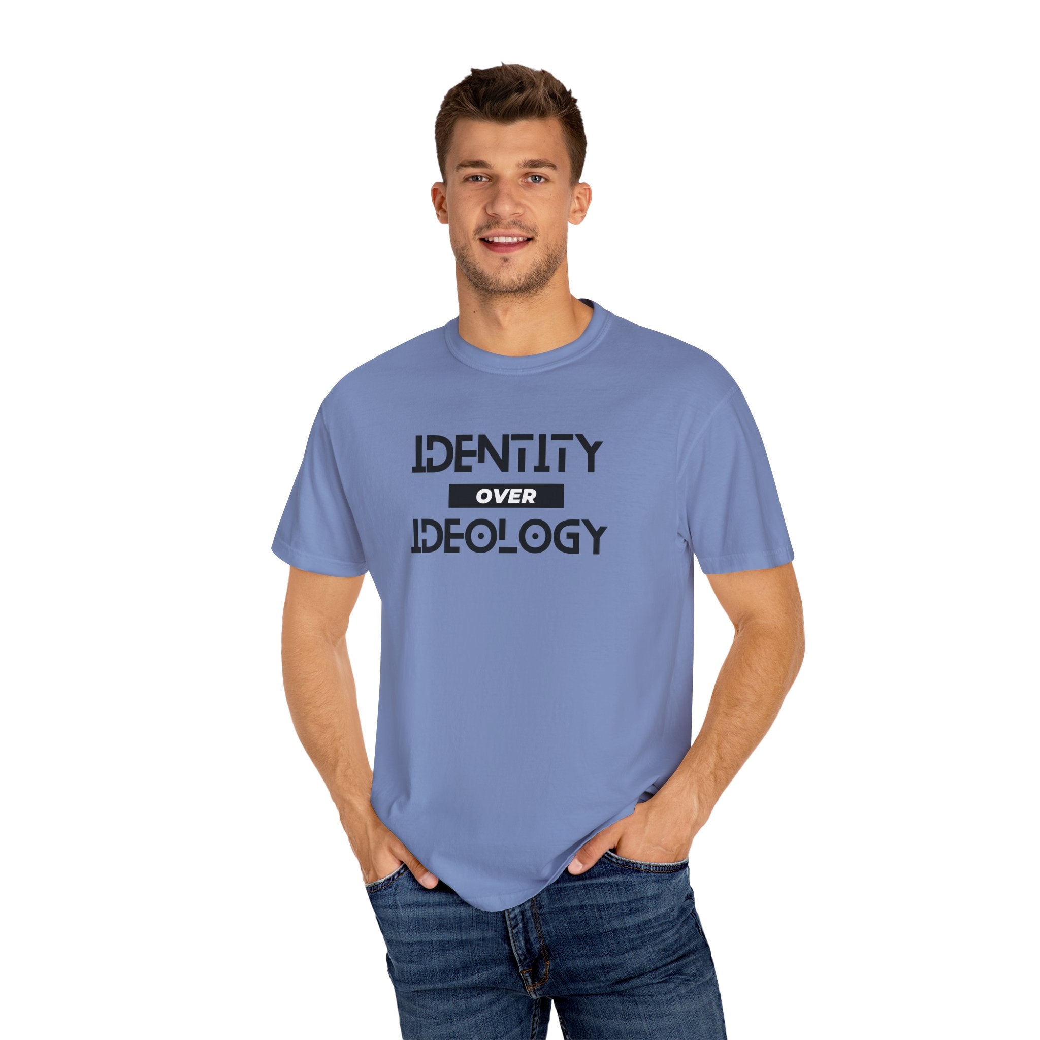 Identity Over Ideology, Light Shirts, Unisex Garment-Dyed T-shirt
