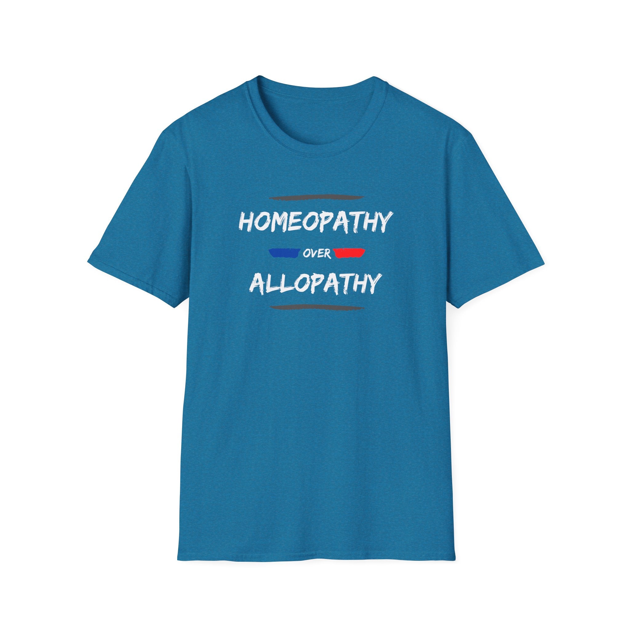 Homeopathy Over Allopathy, dark coloreds shirt, Unisex Softstyle T-Shirt