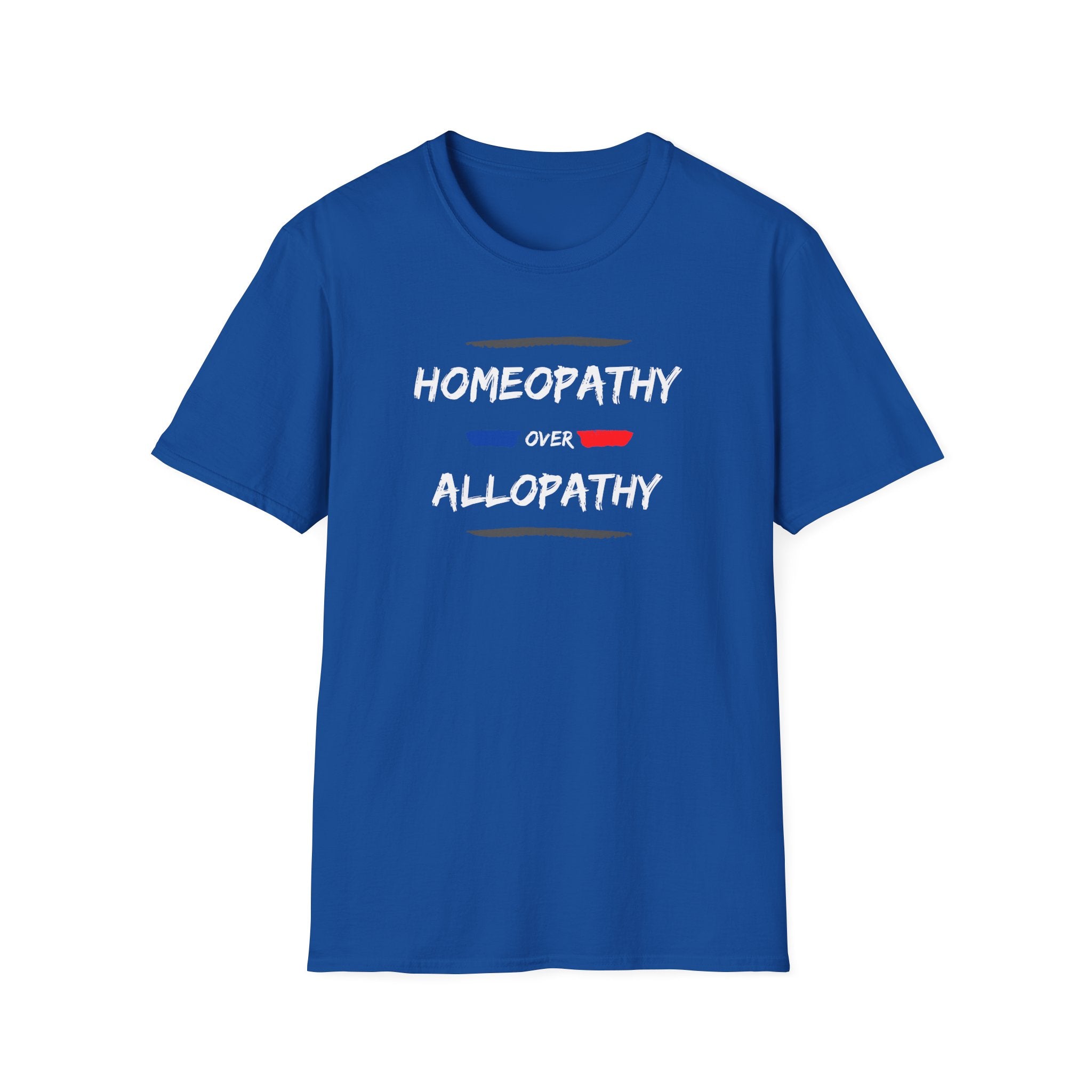 Homeopathy Over Allopathy, dark coloreds shirt, Unisex Softstyle T-Shirt
