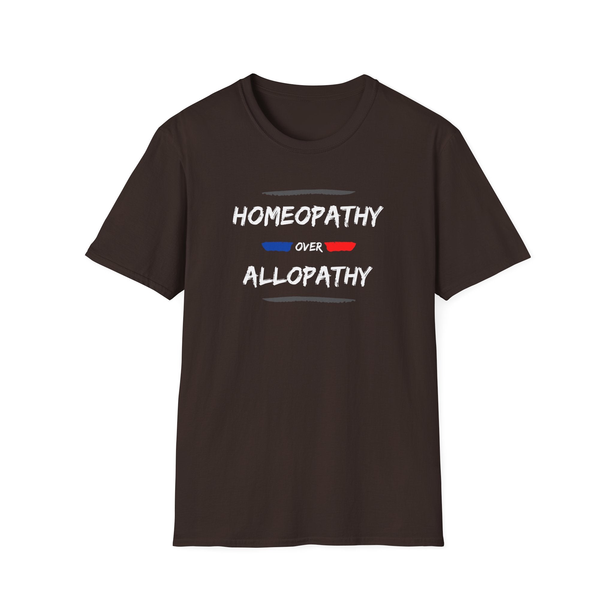 Homeopathy Over Allopathy, dark coloreds shirt, Unisex Softstyle T-Shirt
