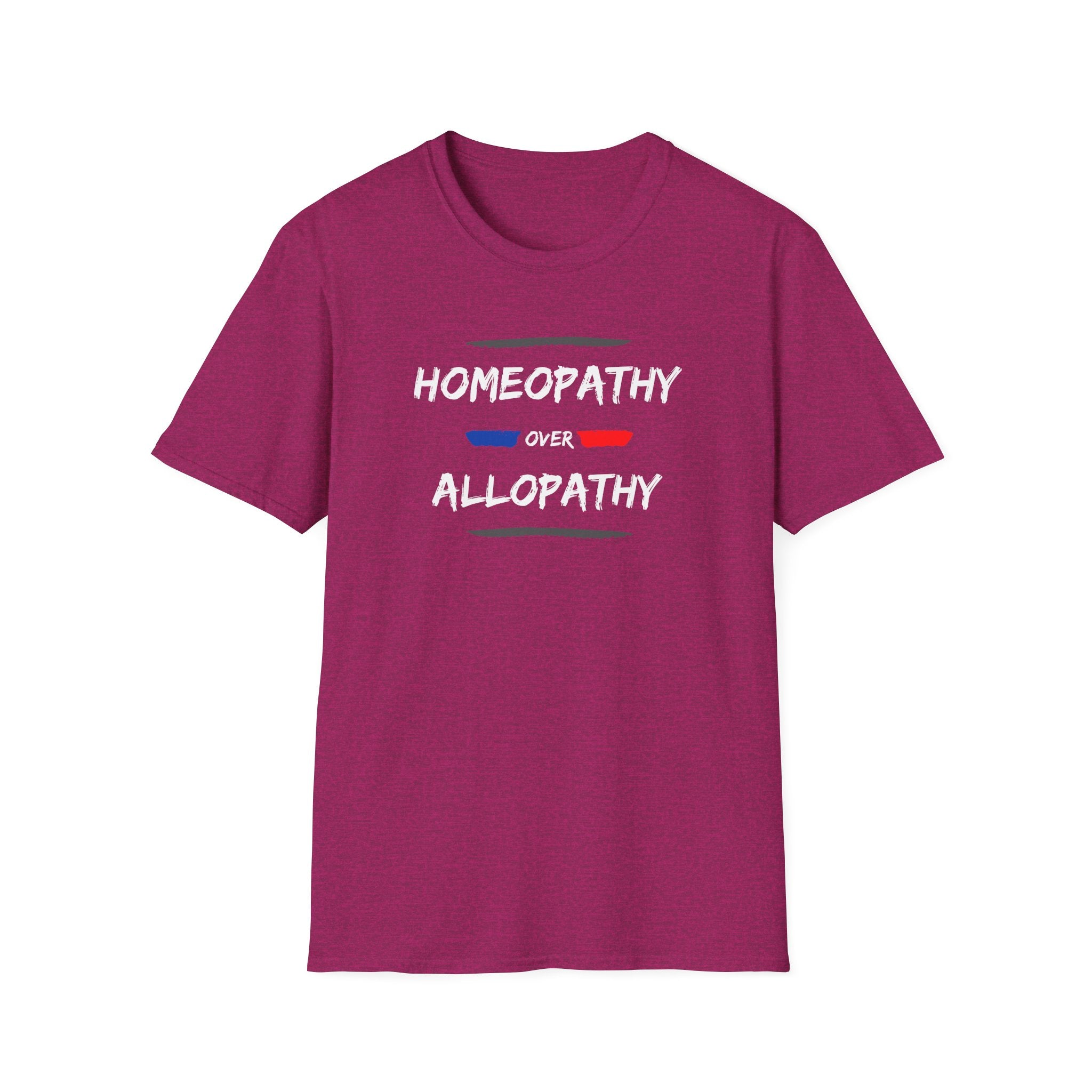 Homeopathy Over Allopathy, dark coloreds shirt, Unisex Softstyle T-Shirt