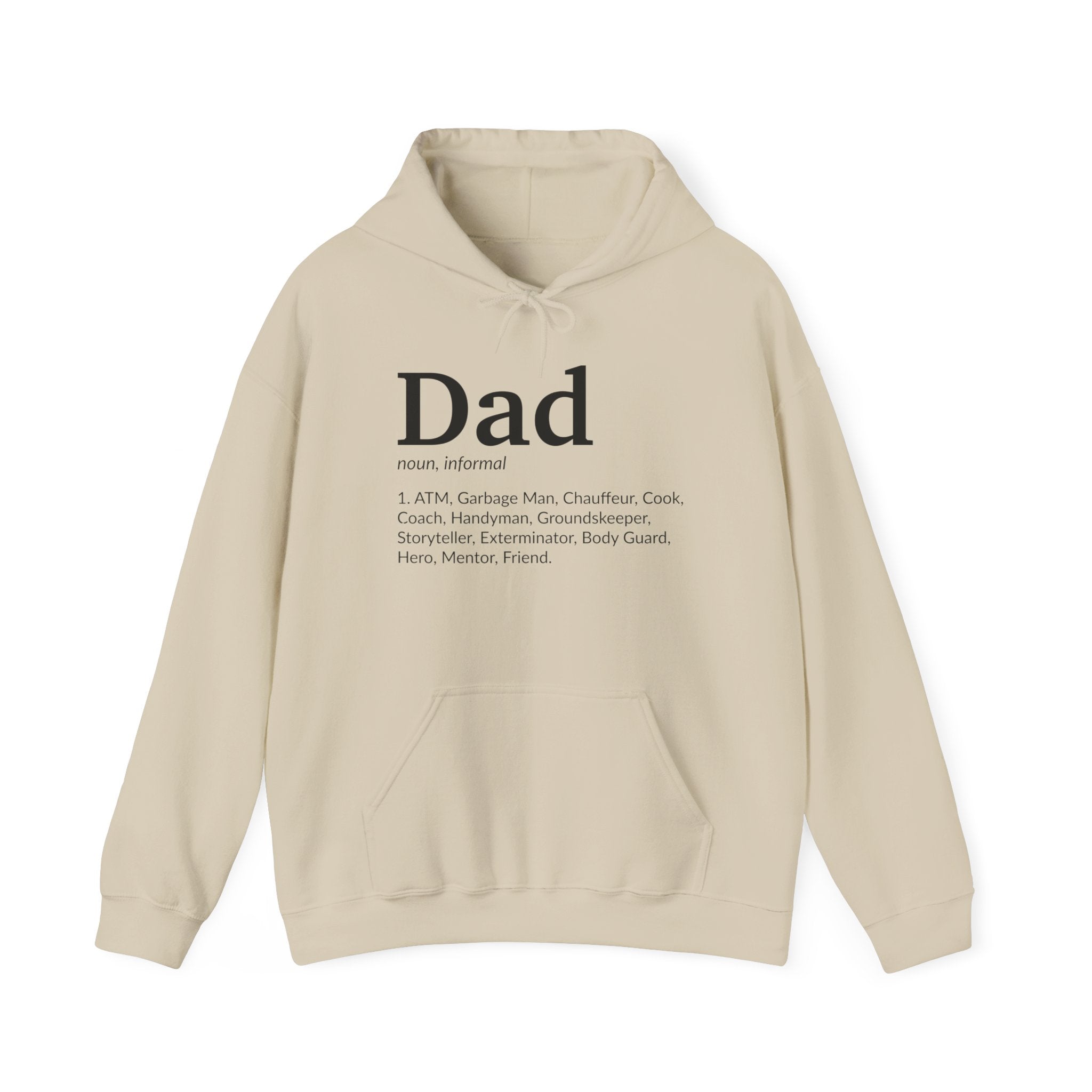 Dad Definition, light colored shirt, Unisex Heavy Blend™ Hooded Sweatshirt
